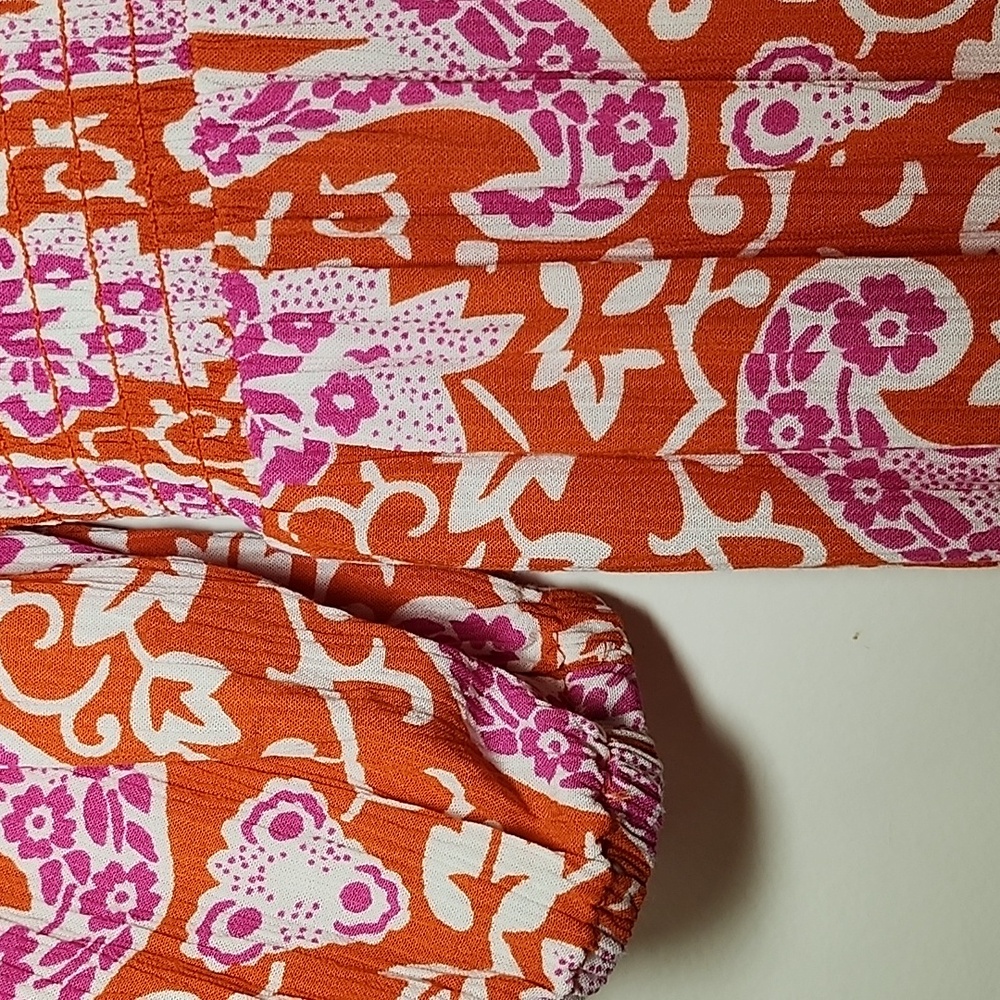 Boden Paisley Off-Shoulder Jumpsuit - Red and White Sz 8 - Picture 14 of 16